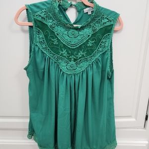 Green dressy tank. Sz XXL